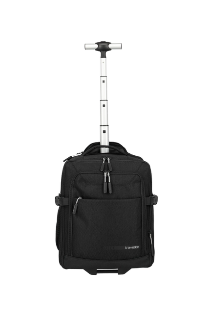 Travelite Kickoff Trolley Zaino 2 Ruote Espandibile Underseater 40 x 30 x 20 / 23 Nero