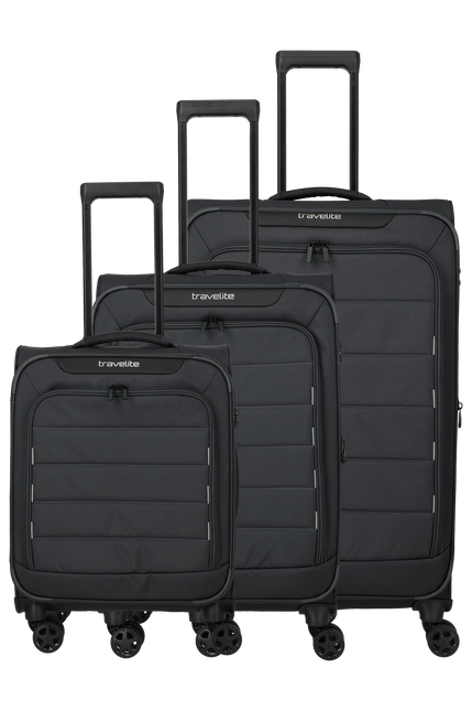 Travelite Skaii sada kufrů 3dílná S/M/L Antracitová