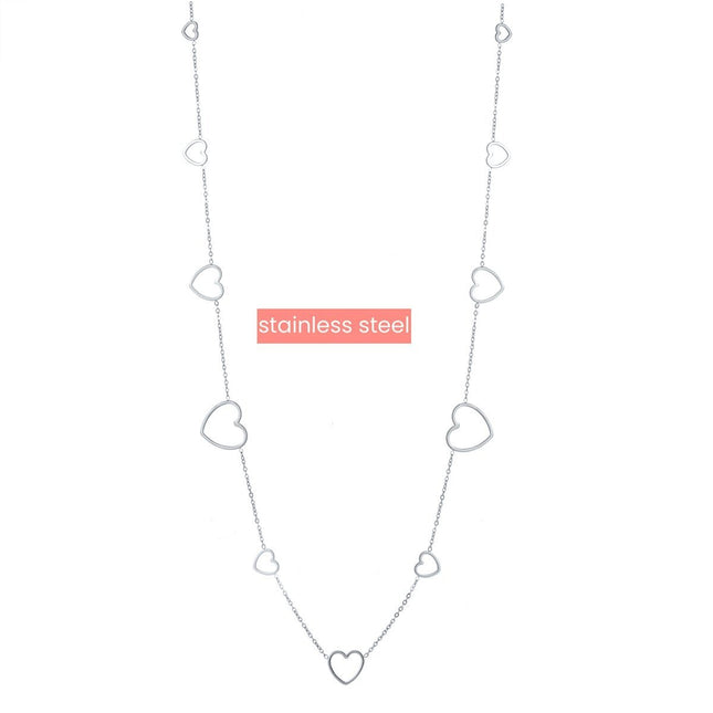 Day & Eve Long Hearts Necklace