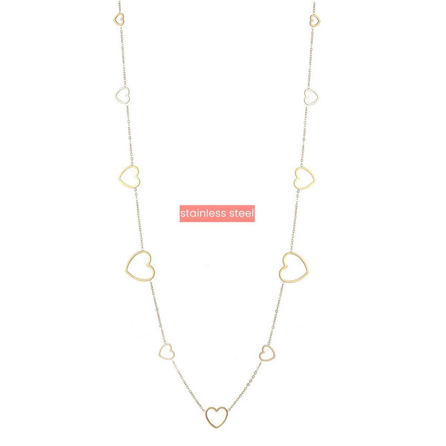 Day & Eve Long Hearts Necklace