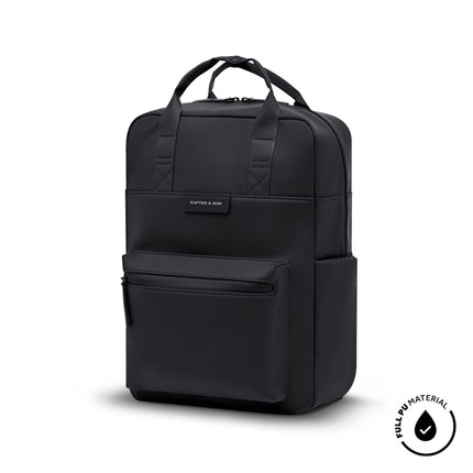 Kapten & Son Rugzak Bergen Pro Sleek Full PU 15 Inch All Black