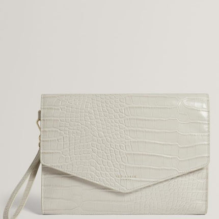 Ted Baker Wesslie kopertówka z efektem krokodyla Icon ivory