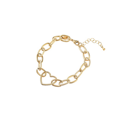 Day & Eve Chunky Heart Link Bracelet