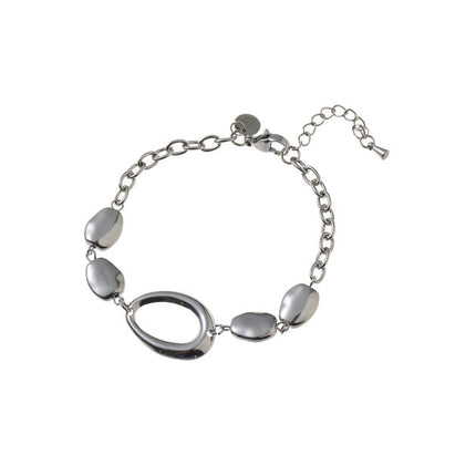 Pulseira Day & Eve by Go Dutch Label Open Step Stones Prateado (aço inoxidável)