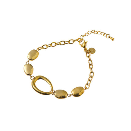 Pulseira Day & Eve by Go Dutch Label Open Step Stones Dourado (aço inoxidável)