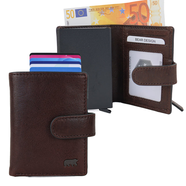 Bear Design RFID pouzdro na karty Pietro BS23057 Tmavě hnědá