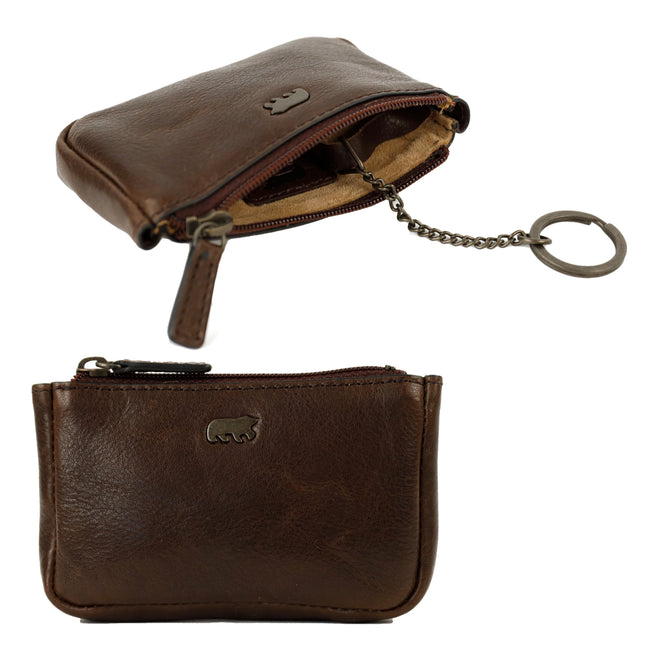 Bear Design Estojo para chaves em pele Paolo BS23058 Castanho-escuro