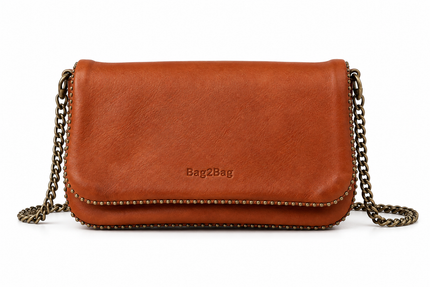 Bag2Bag Frost liten väska med kedja Cognac