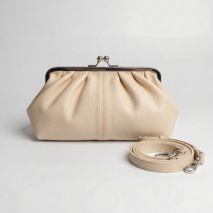 Bag2Bag Bulzi Knip Hand- Schoudertas Cream