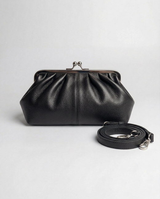 Bag2Bag Bulzi Knip Hand- Schoudertas Zwart