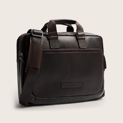 The Chesterfield Brand Laptoptas Seth 16 Inch Bruin