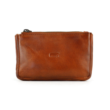 Bear Design Porta-Chaves em Pele Timo CL16063 Conhaque