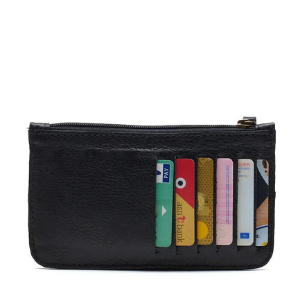 Chabo Bags Compacte Leren Pasjeshouder Met Rits Zwart 10