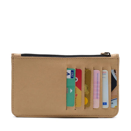 Chabo Bags Compacte Leren Pasjeshouder Met Rits Creme 27