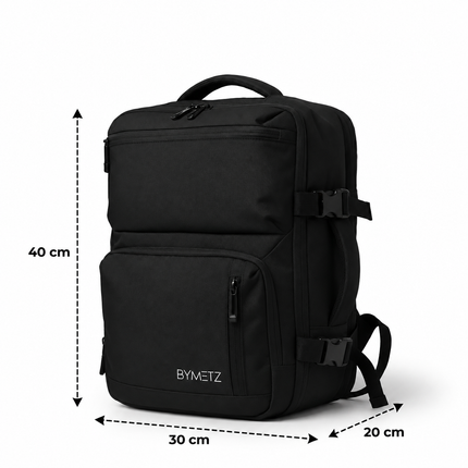 Zaino ByMetz 40x30x20 cm Ryanair e Transavia Nero