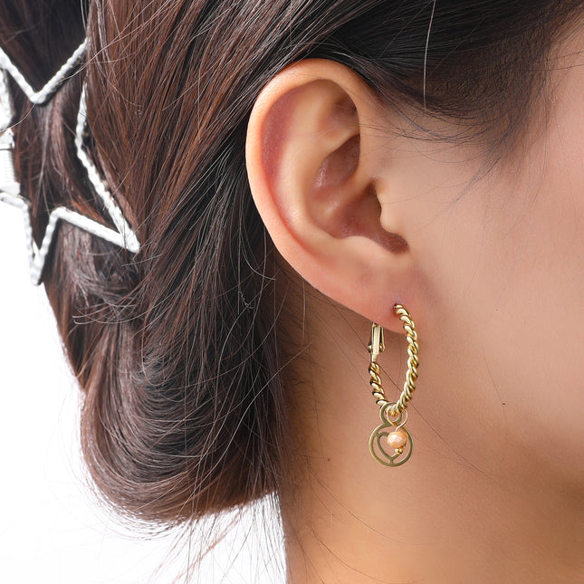 Day & Eve by Go Dutch Label Beaded Twisted Hoops