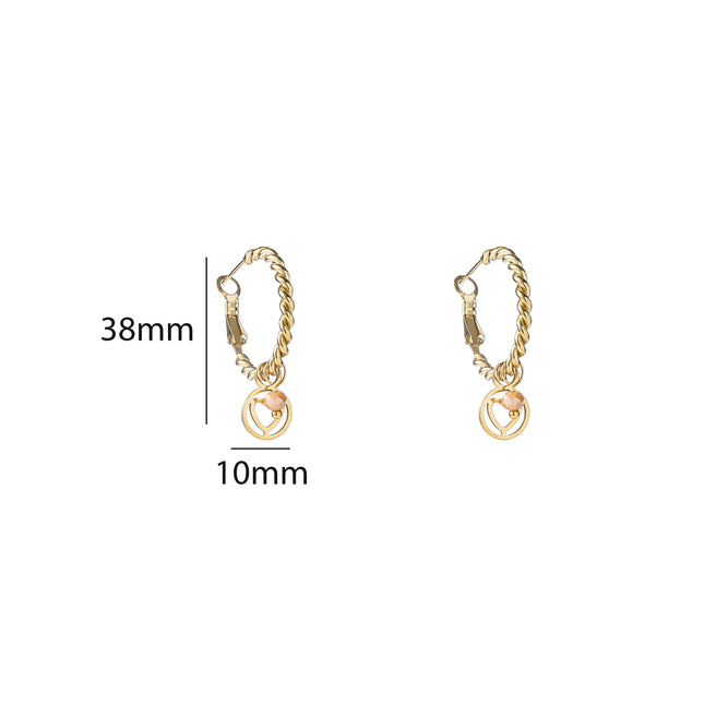 Day & Eve by Go Dutch Label Beaded Twisted Hoops
