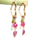 Heart Hoops Pink Mix (Stainless Steel)