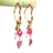 Heart Hoops Pink Mix (Stainless Steel)