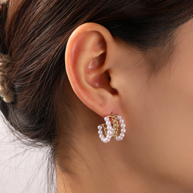 Day & Eve Pearly Hoops