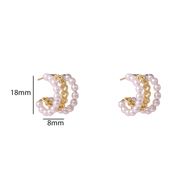 Day & Eve Pearly Hoops
