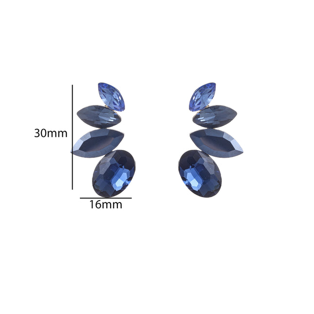 Day & Eve Half Flower Stone Studs