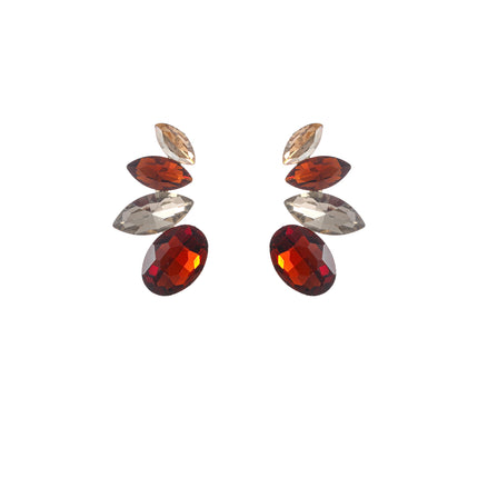 Day & Eve Half Flower Stone Studs