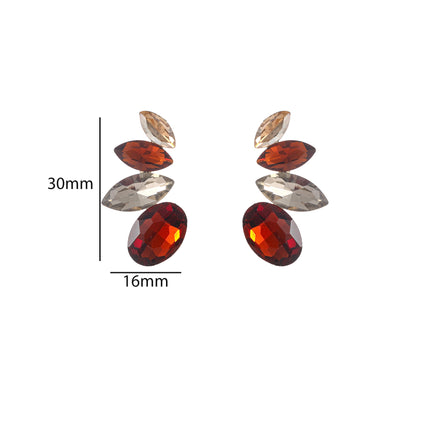 Day & Eve Half Flower Stone Studs