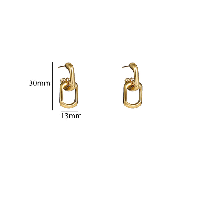 Day & Eve Open Square Hoops