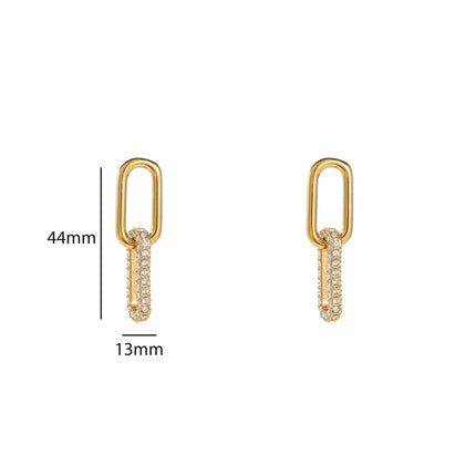 Day & Eve Oval Sparkle Dangle Crystal