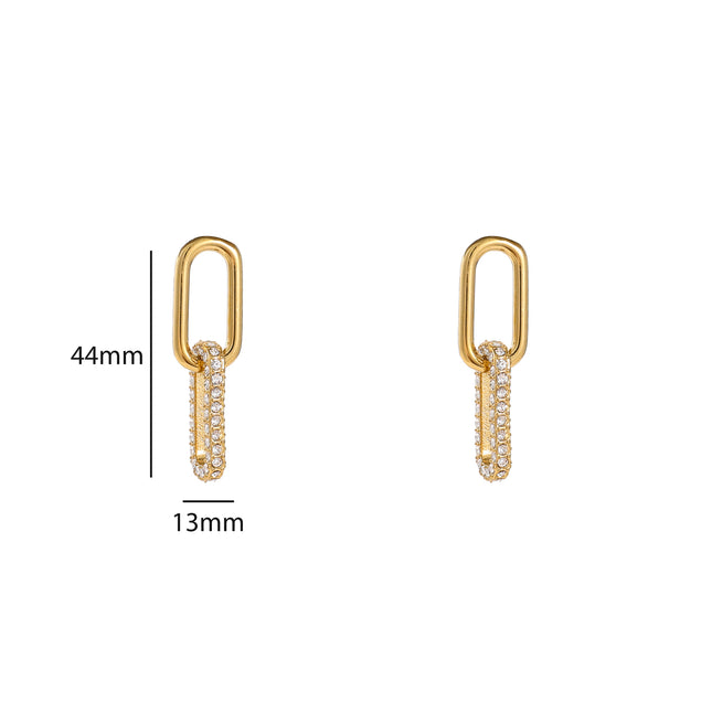 Day & Eve Oval Sparkle Dangle Crystal