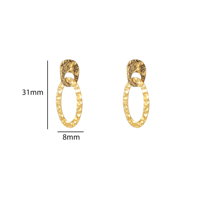 Day & Eve Wavy Flat Round in Round Dangles