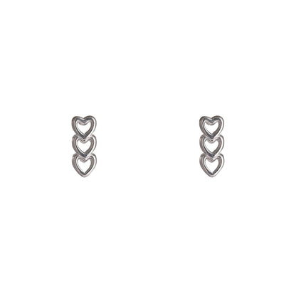 Day & Eve 3 Hearts Stud