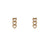 Gold Day & Eve 3 Hearts Stud