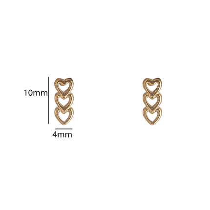 Day & Eve 3 Hearts Stud