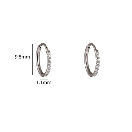 Day & Eve Small Sparkly Hoop 1.6 x 8 Mm