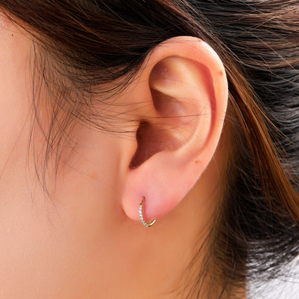 Day & Eve Small Sparkly Hoop 1.6 x 8 Mm Goud (Stainless Steel)