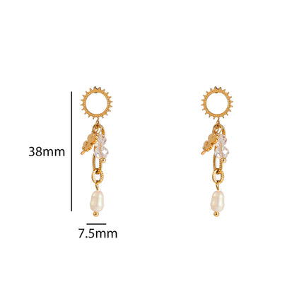 Day & Eve Stone Dangle Stud