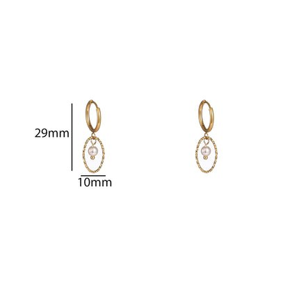 Day & Eve Oval Drop Stone Hoop