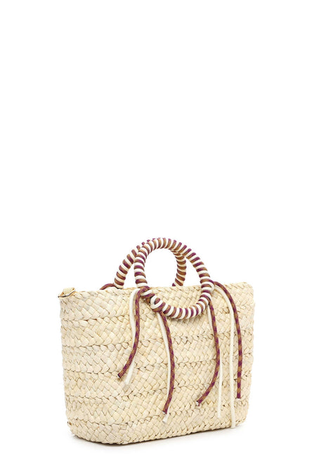Emily & Noah Rafiaväska Jolanda Square Beige