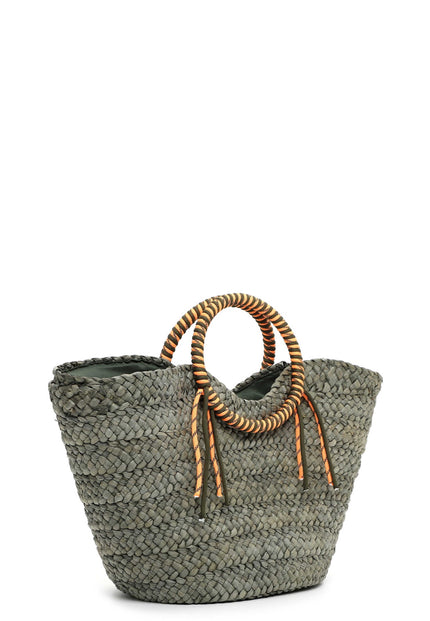 Emily & Noah Rafia Tas Jolanda Khaki