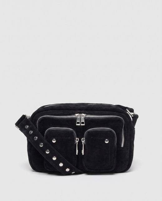 Borsa a spalla Núnoo Ellie in camoscio Nero