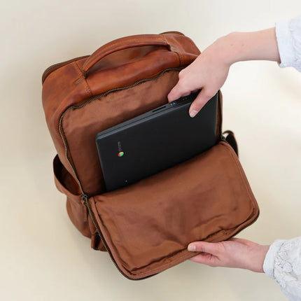 Bear Design Leren Cabin Laptop Rugzak Odin CL45375