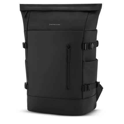 Kapten & Son Rugzak Helsinki Pro All Black 15.6 Inch