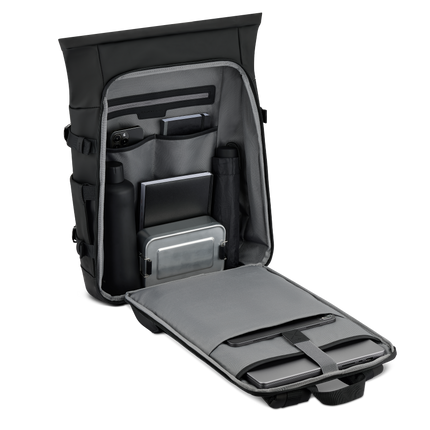 Kapten & Son Rugzak Helsinki Pro All Black 15.6 Inch