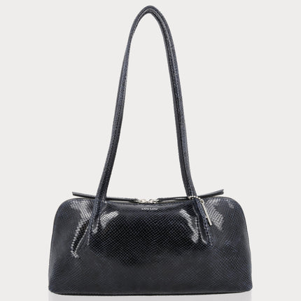 LouLou Essentiels Axelväska Elo Python Blå Orient Silver