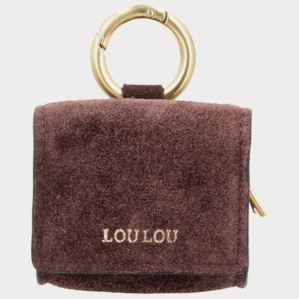 LouLou Essentiels Mini Mini Bag liten väska med klämma Mocka Merlot Guld
