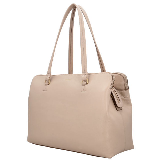 LouLou Essentiels Torba na ramię na laptopa Olivia 15,6 cala Cashmere Gold