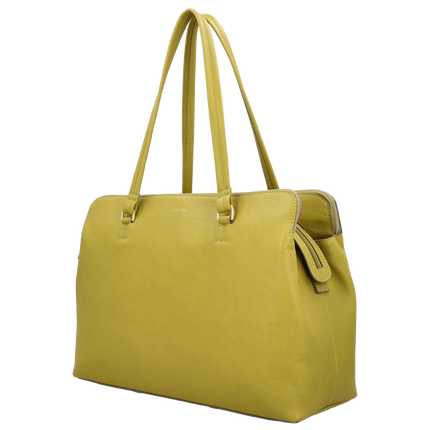 LouLou Essentiels Laptop Schoudertas Olivia 15.6 Inch Cress Green