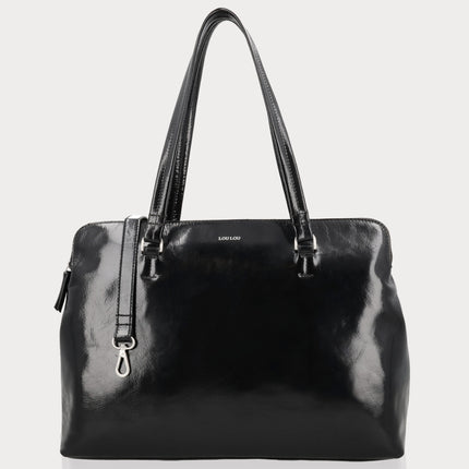 LouLou Essentiels laptop-skuldertaske Olivia 15,6 tommer Glace Black Silver